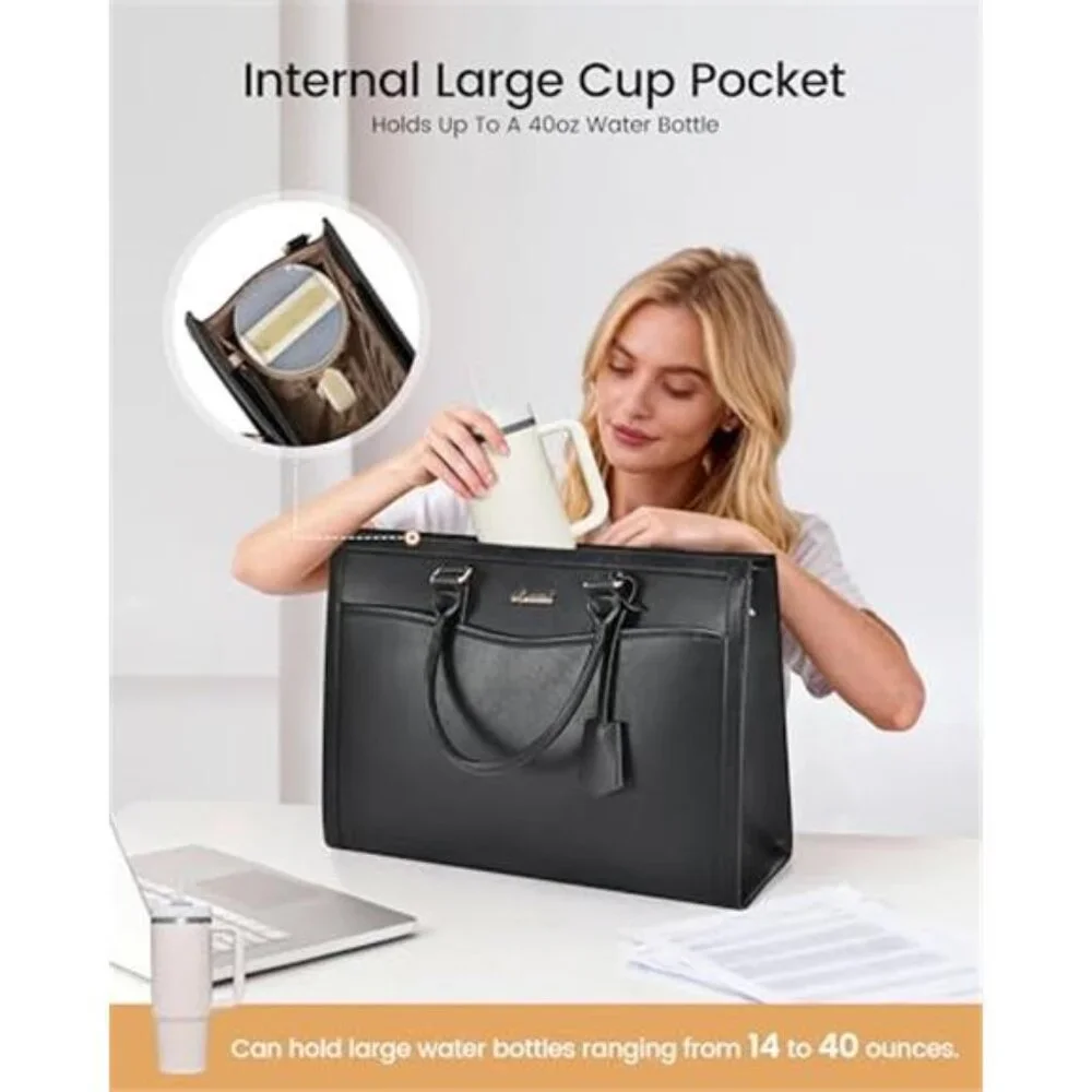 Laptop Tote Bag for Women, Office Work Bag Briefcase fit for 15.6 inch Laptop